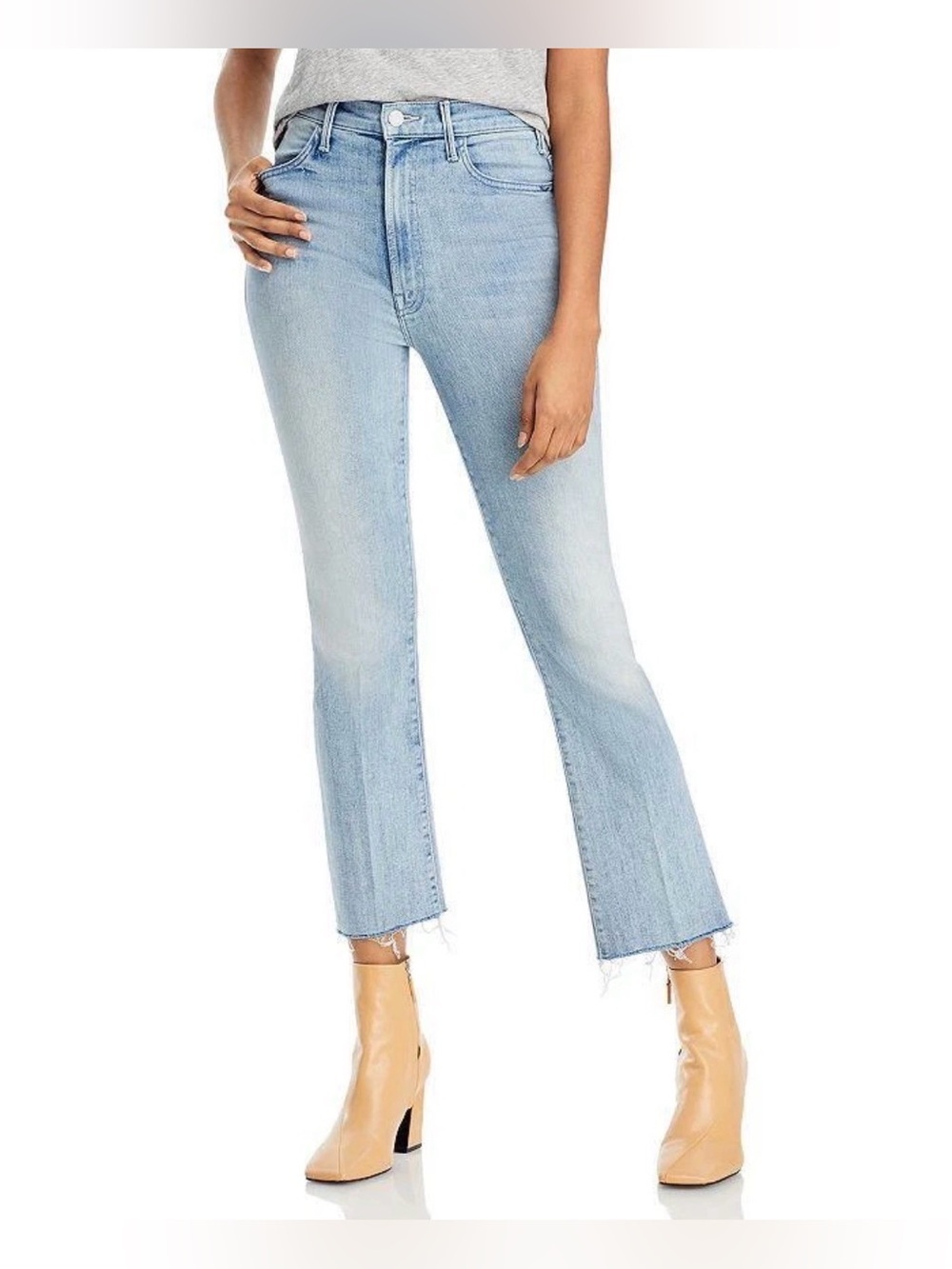 Mother Denim The Hustler Ankle Fray in Knock on Wood